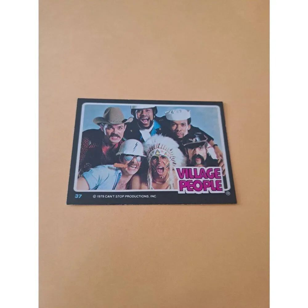 Vintage 1979 Village People Trading Card #37 Disco Era Vintage Music Collectible